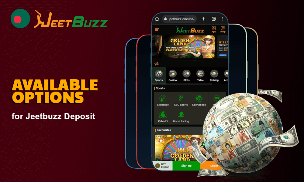 Table with Jeetbuzz Deposit Available Options