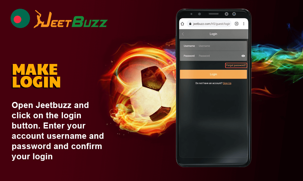 Step 1. Make Jeetbuzz com login. Open Jeetbuzz and click on the login button. Enter your account username and password and confirm your login