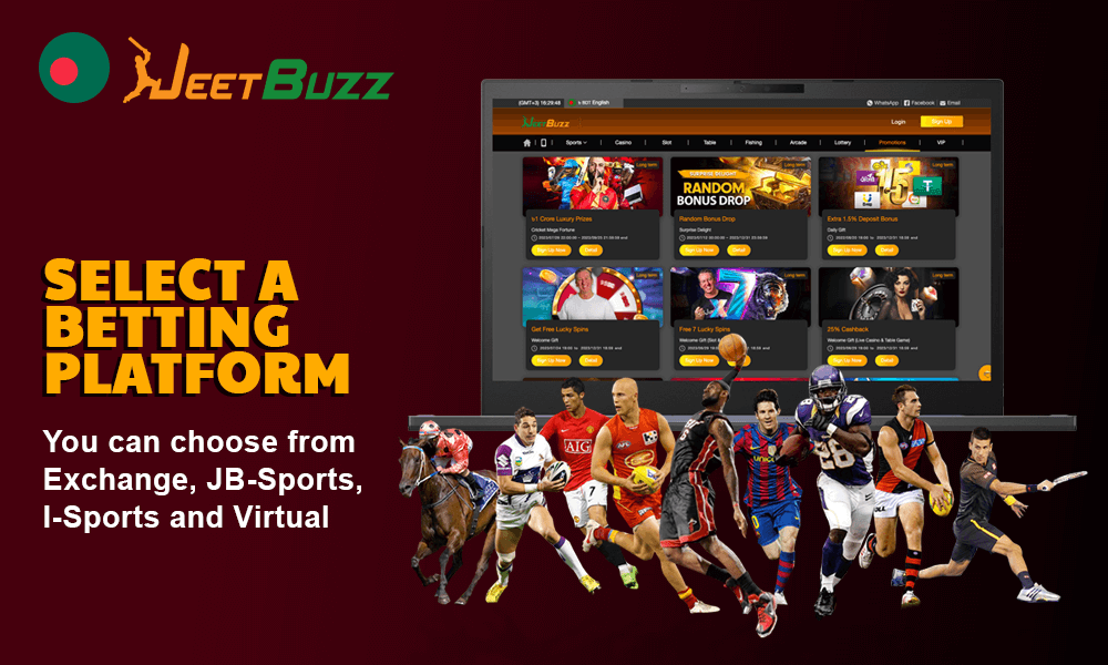 Step 3. Select a betting platform. You can choose from Exchange, JB-Sports, I-Sports and Virtual