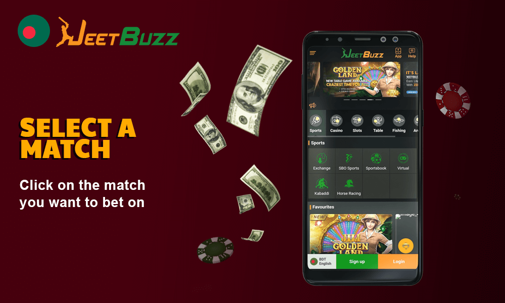Step 4. Select a match. Click on the match you want to bet on